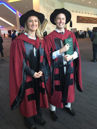 Dr Lisa Hartley with Dr Gerard Gill