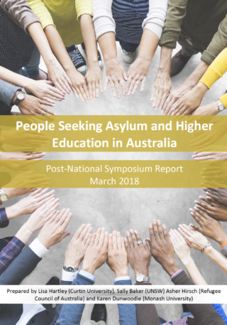 Cover of People Seeking Asylum and Higher Education: Post-National Symposium Report