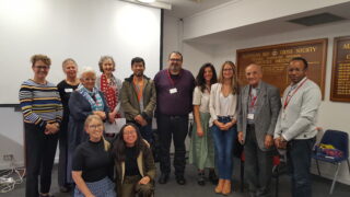 Dr Lisa Hartley and A/Prof Caroline Fleay with participants at the Red Cross seminar
